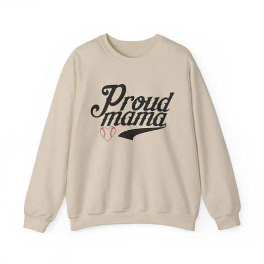 Proud Baseball Mama Crewneck Sweatshirt