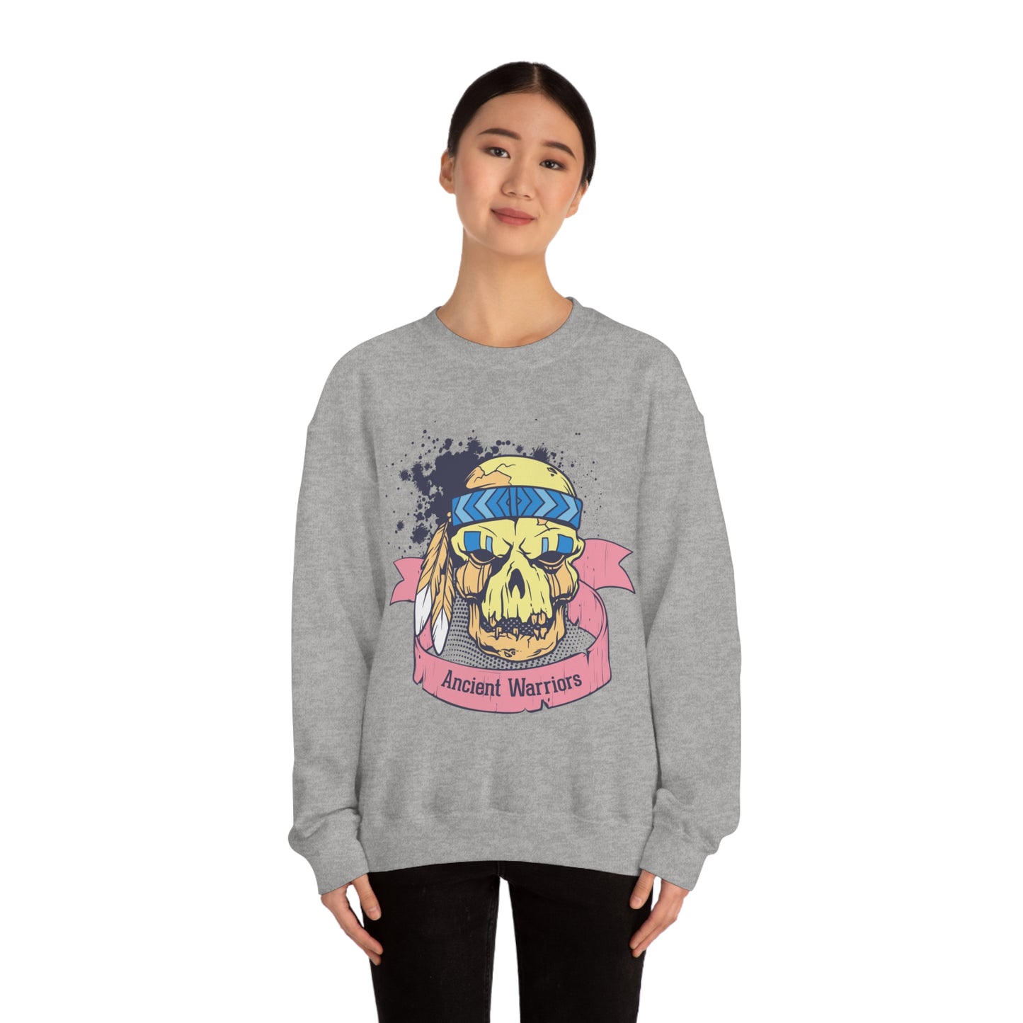 Ancient Warrior Skull Chief Crewneck Sweatshirt