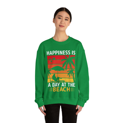 Happiness is at the beach Vintage Crewneck Sweatshirt