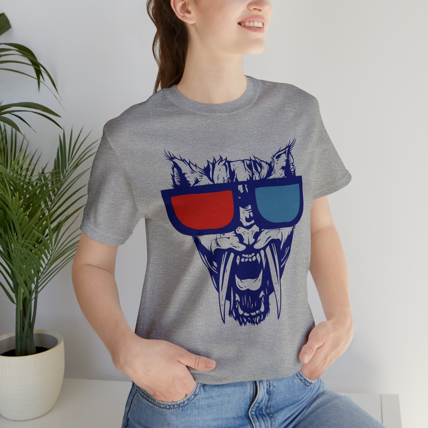 3D Glasses Tiger T-Shirt