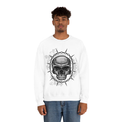 Skull Chain Splatter Crewneck Sweatshirt