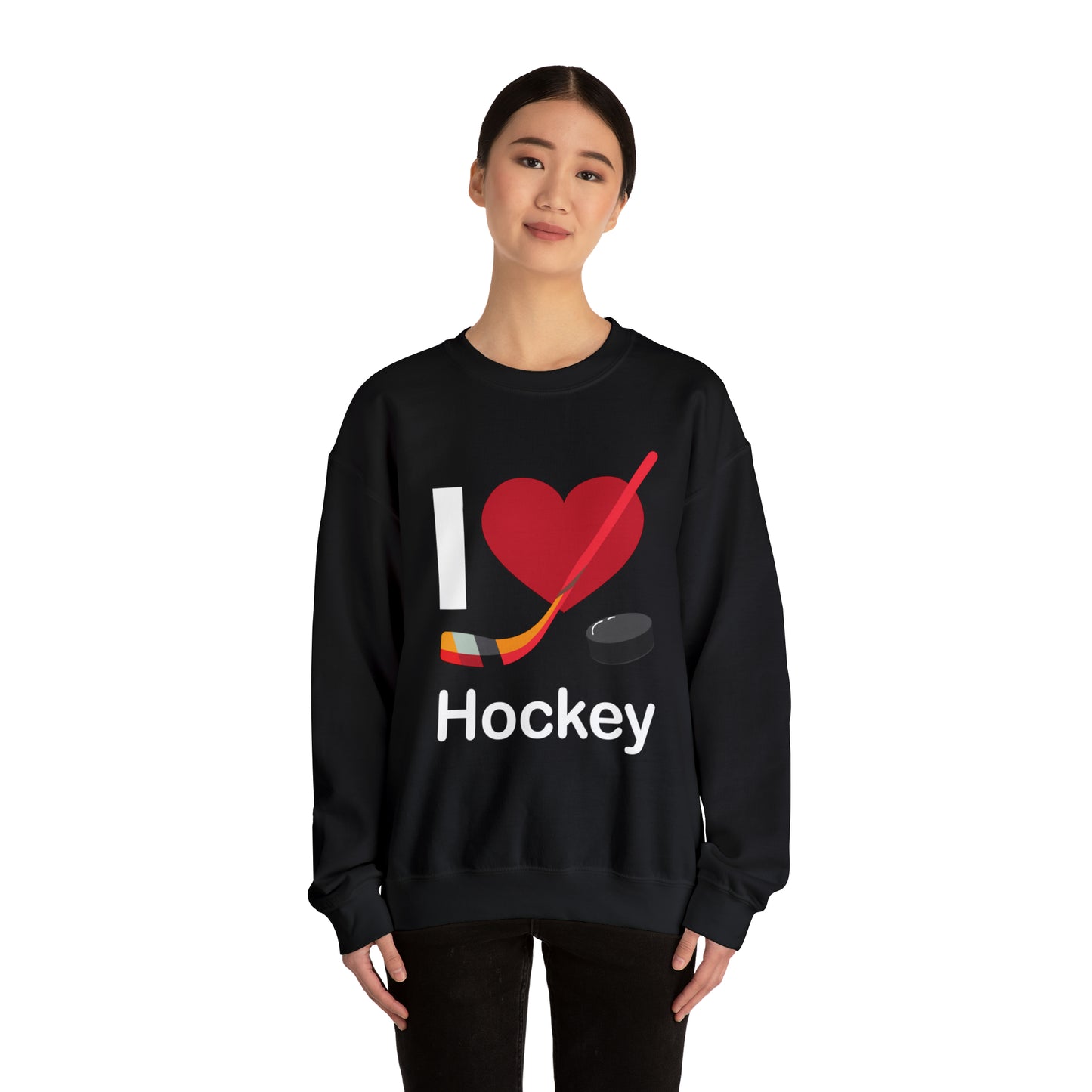 I love hockey Crewneck Sweatshirt