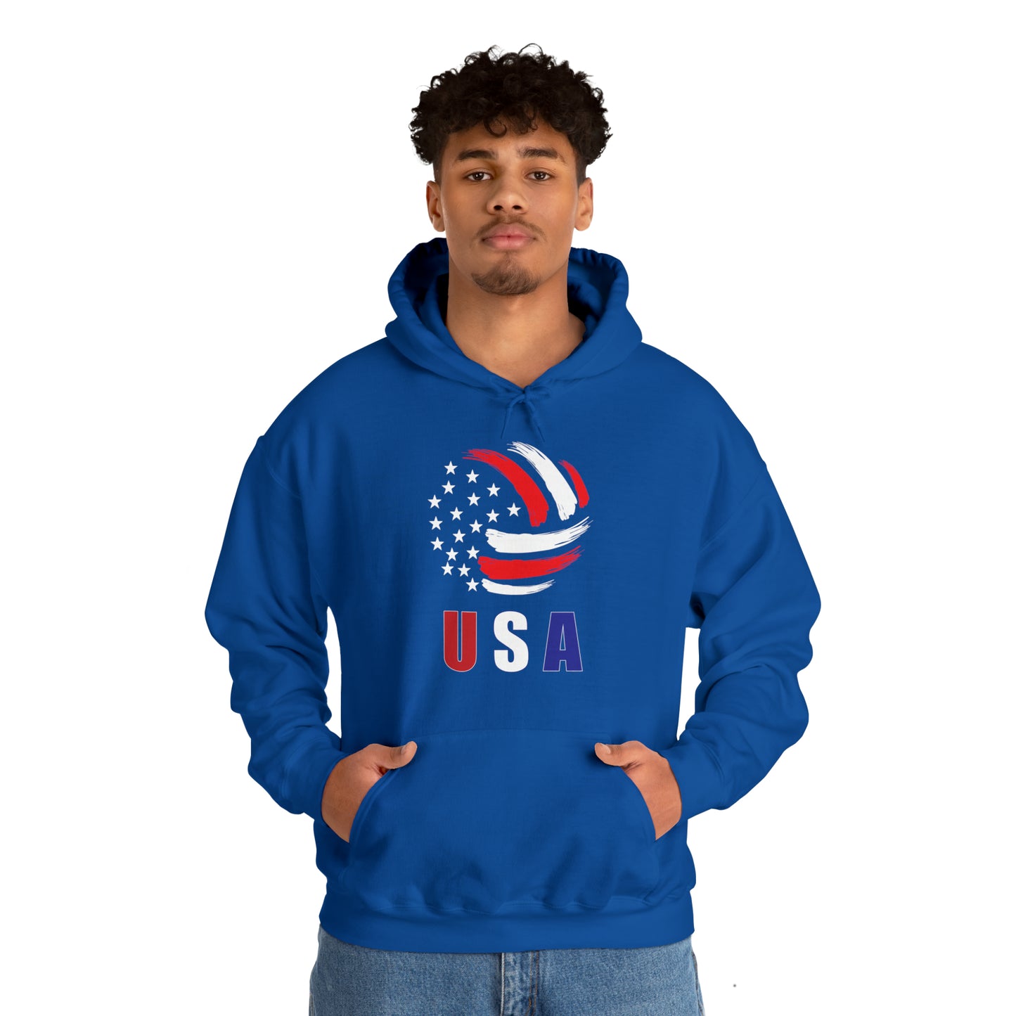 USA Volleyball Flag Hoodie