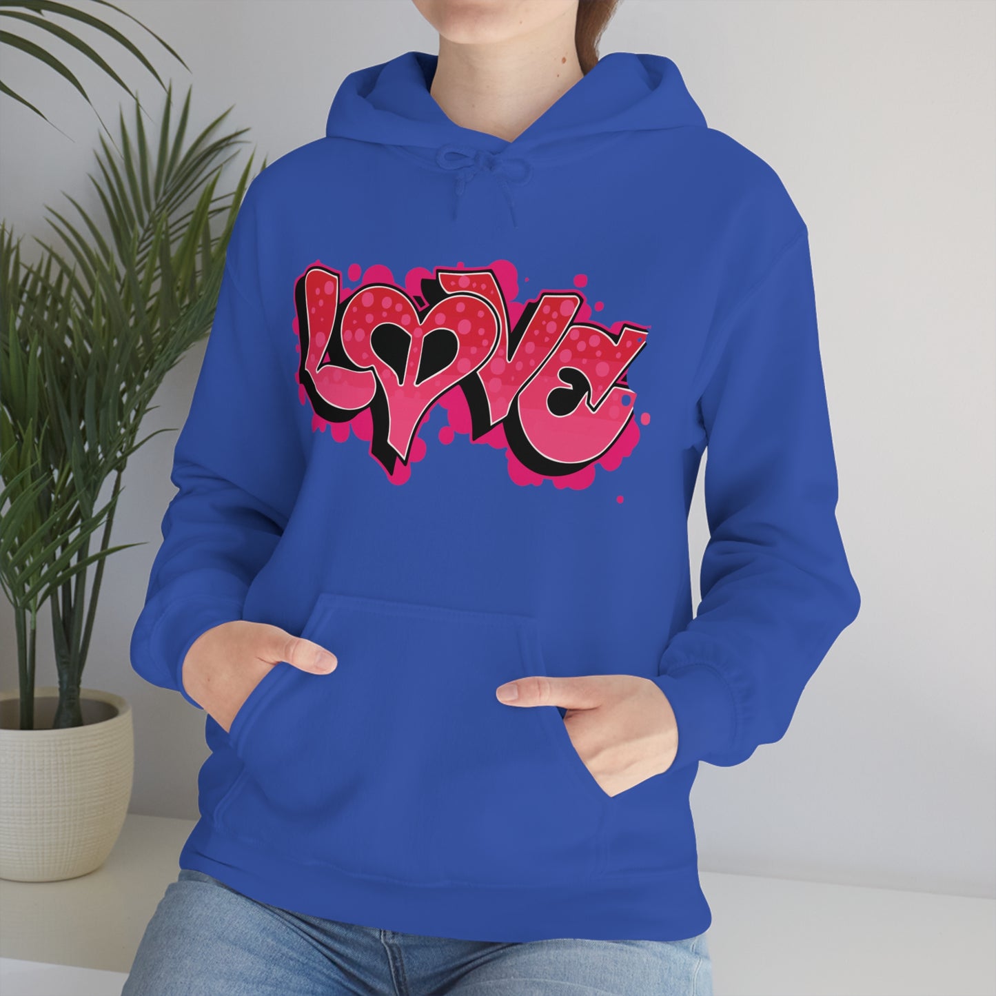 Peace and Love graffiti Hoodie