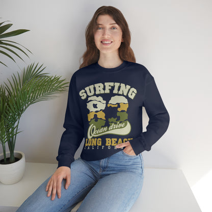 Long Beach Surfing Crewneck Sweatshirt