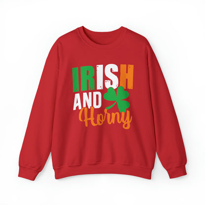 Irish and horny Crewneck Sweatshirt