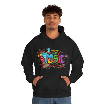 Music colorful graffiti Hoodie