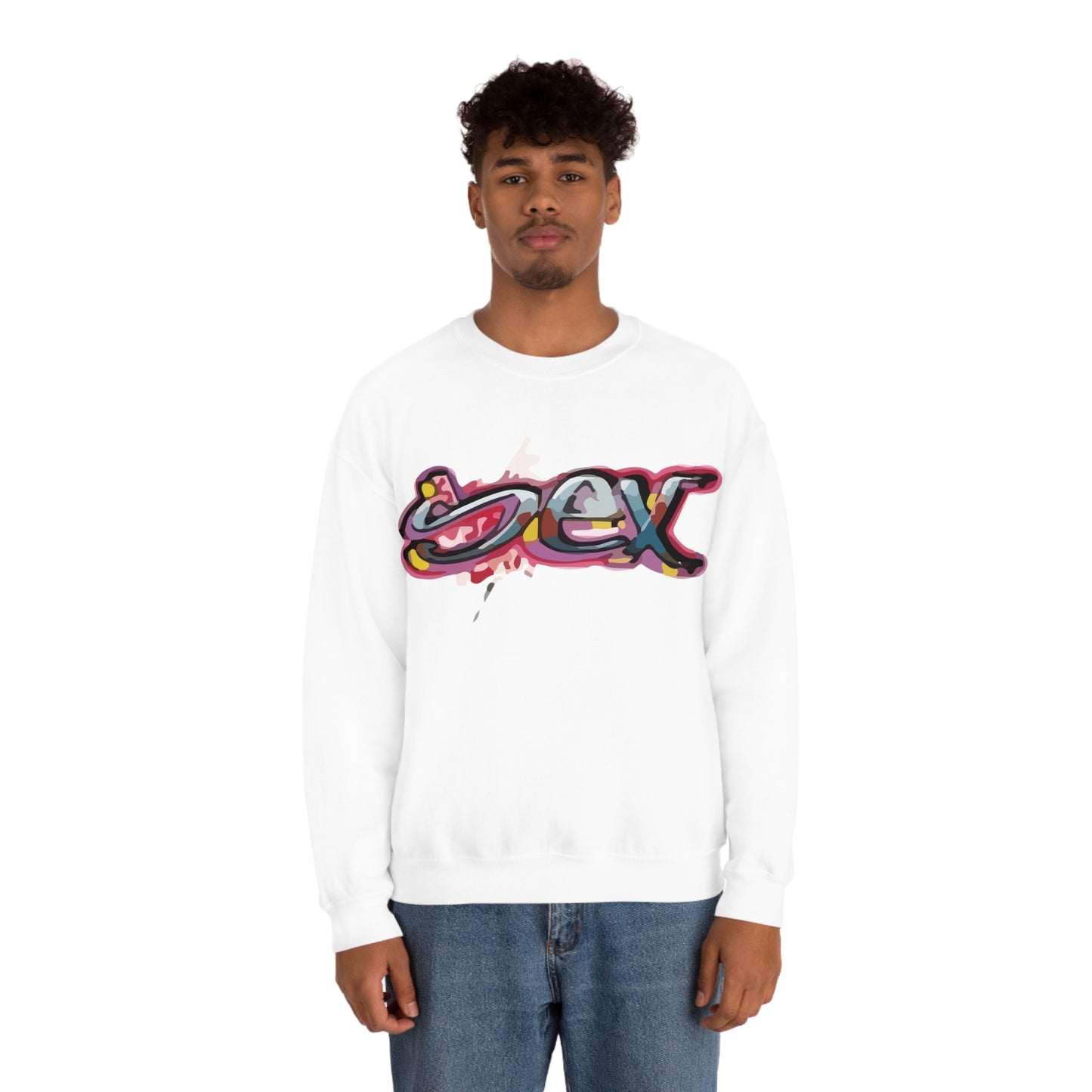 Sex colorful graffiti Crewneck Sweatshirt