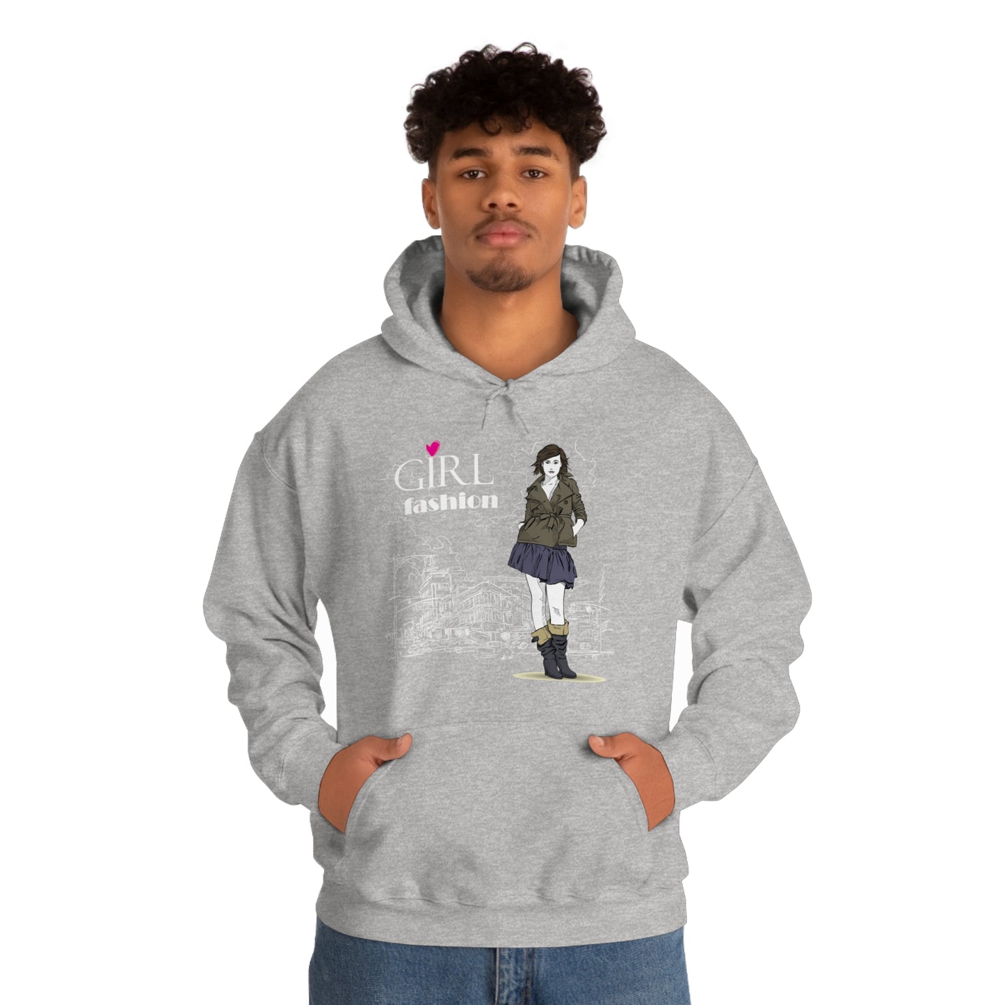 Girl with fashion Hoodie