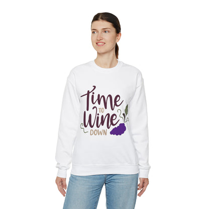 Time_to_wine_down Crewneck Sweatshirt