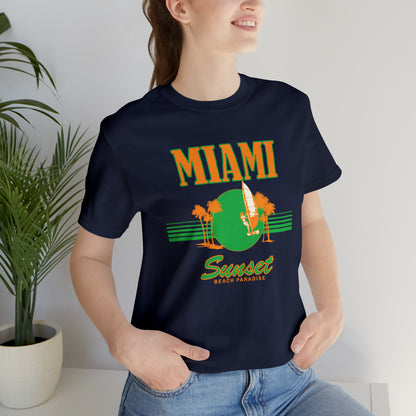 Miami Sunset Beach Paradise T-Shirt