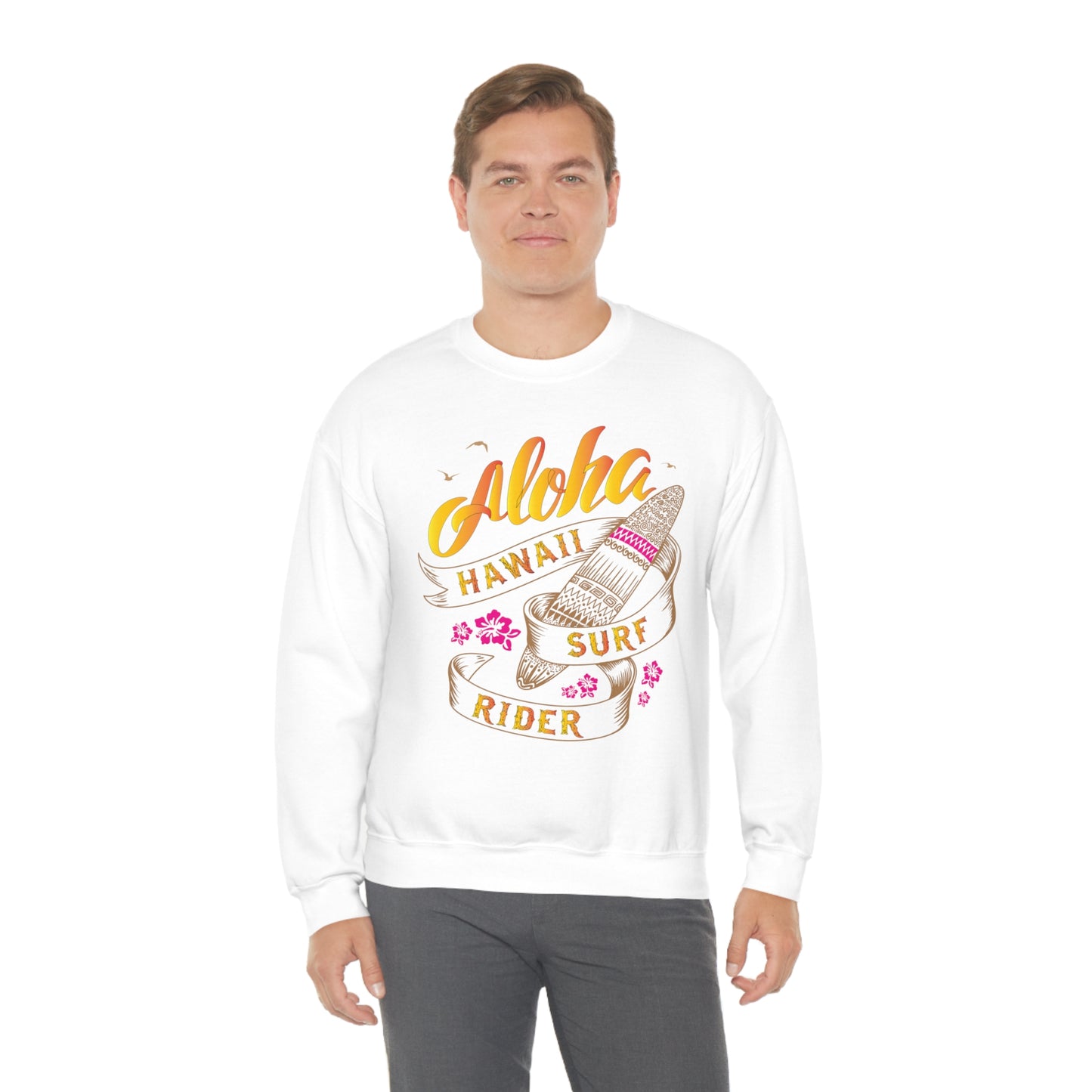 Aloha Hawaii Surf Rider Crewneck Sweatshirt