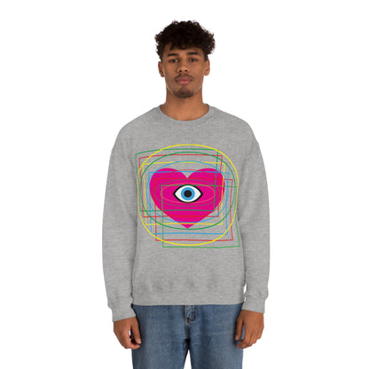 Eye Love in all dimension Crewneck Sweatshirt