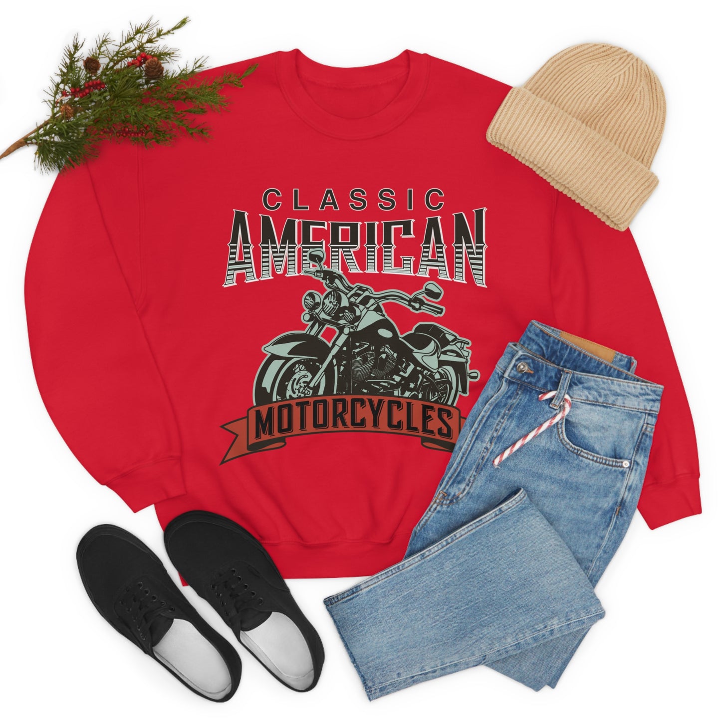 Classic American motorcycles Crewneck Sweatshirt