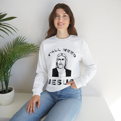 Y'all Need Jesús Crewneck Sweatshirt