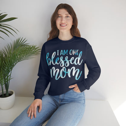 I am one blessed mom Crewneck Sweatshirt