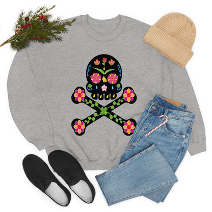 Day of the Dead Skull Crewneck Sweatshirt