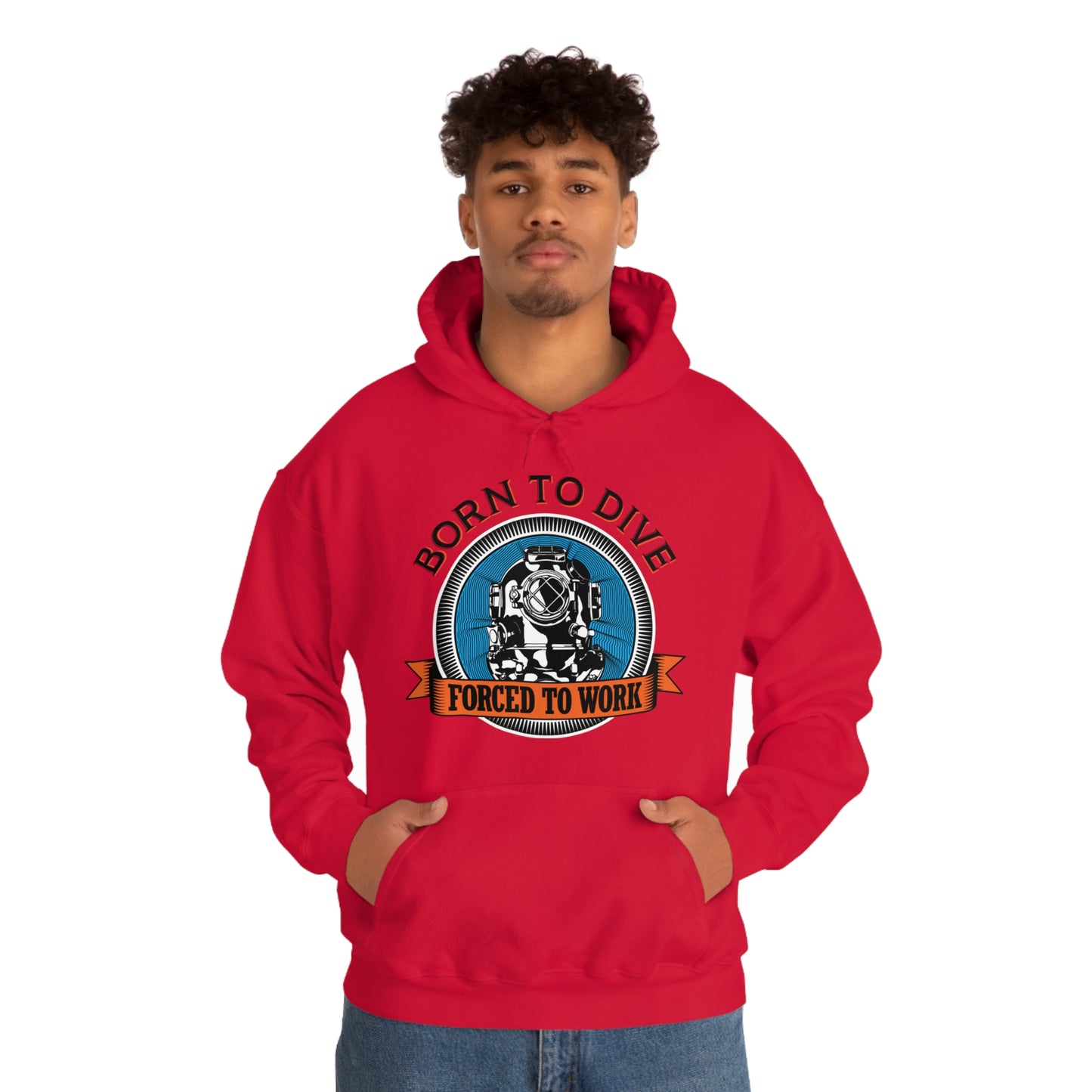 Born to dive force to work Hoodie