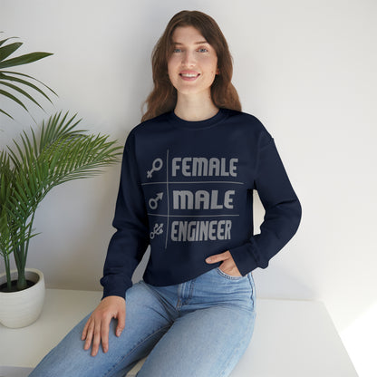 Female - male- engineer Crewneck Sweatshirt