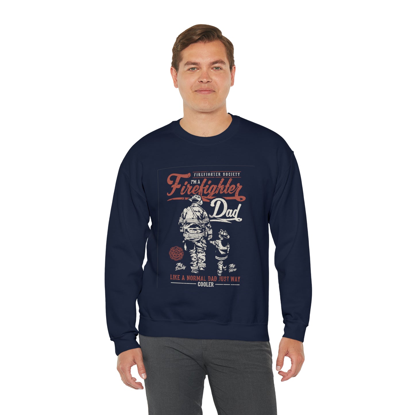 Firefighter Dad Crewneck Sweatshirt