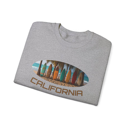 California beautiful surfer beach Crewneck Sweatshirt