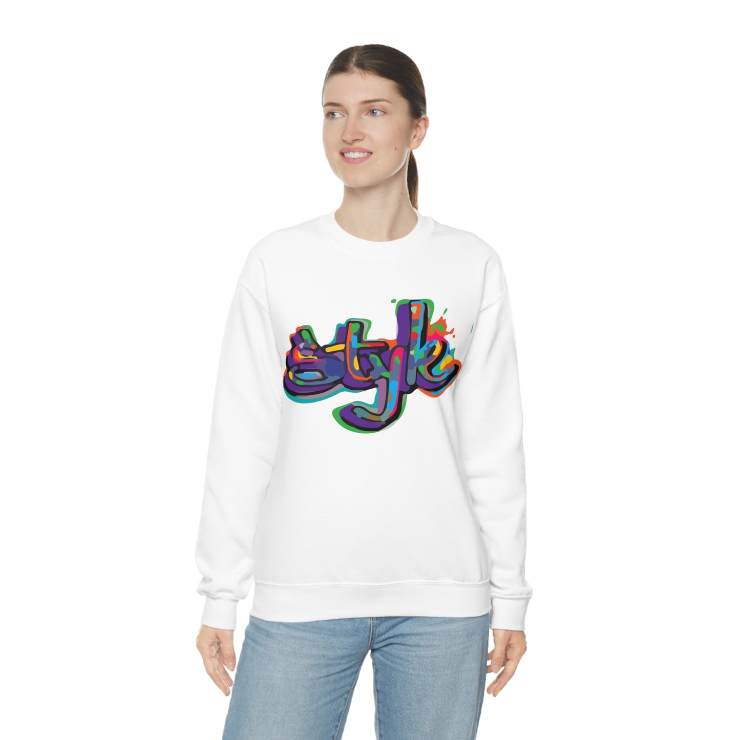 Graffiti style in colors Crewneck Sweatshirt