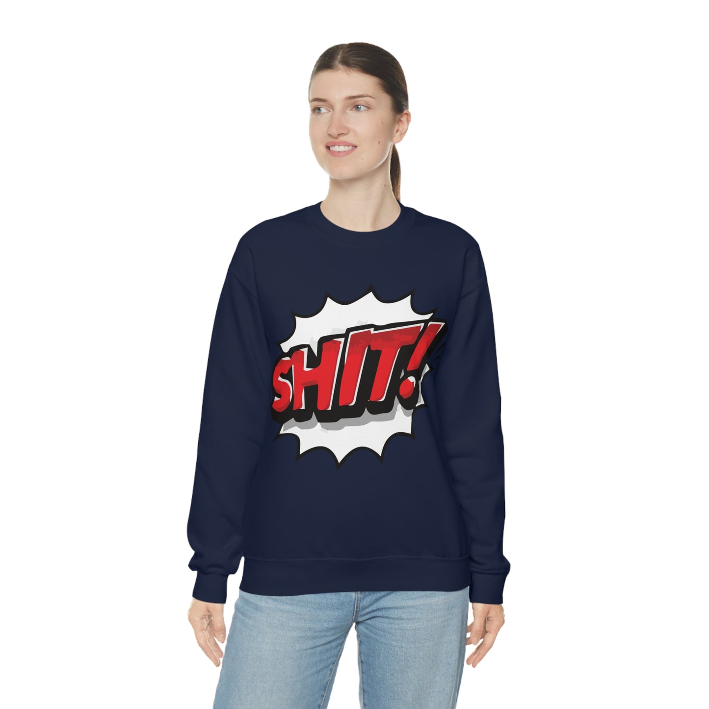 Shit! colorful graphic Crewneck Sweatshirt