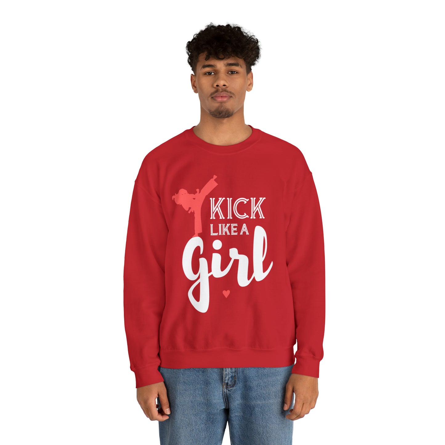 Kick Like A Girl Crewneck Sweatshirt