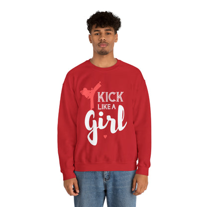 Kick Like A Girl Crewneck Sweatshirt