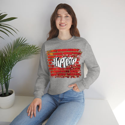 Hip Hop graffiti on the wall Crewneck Sweatshirt