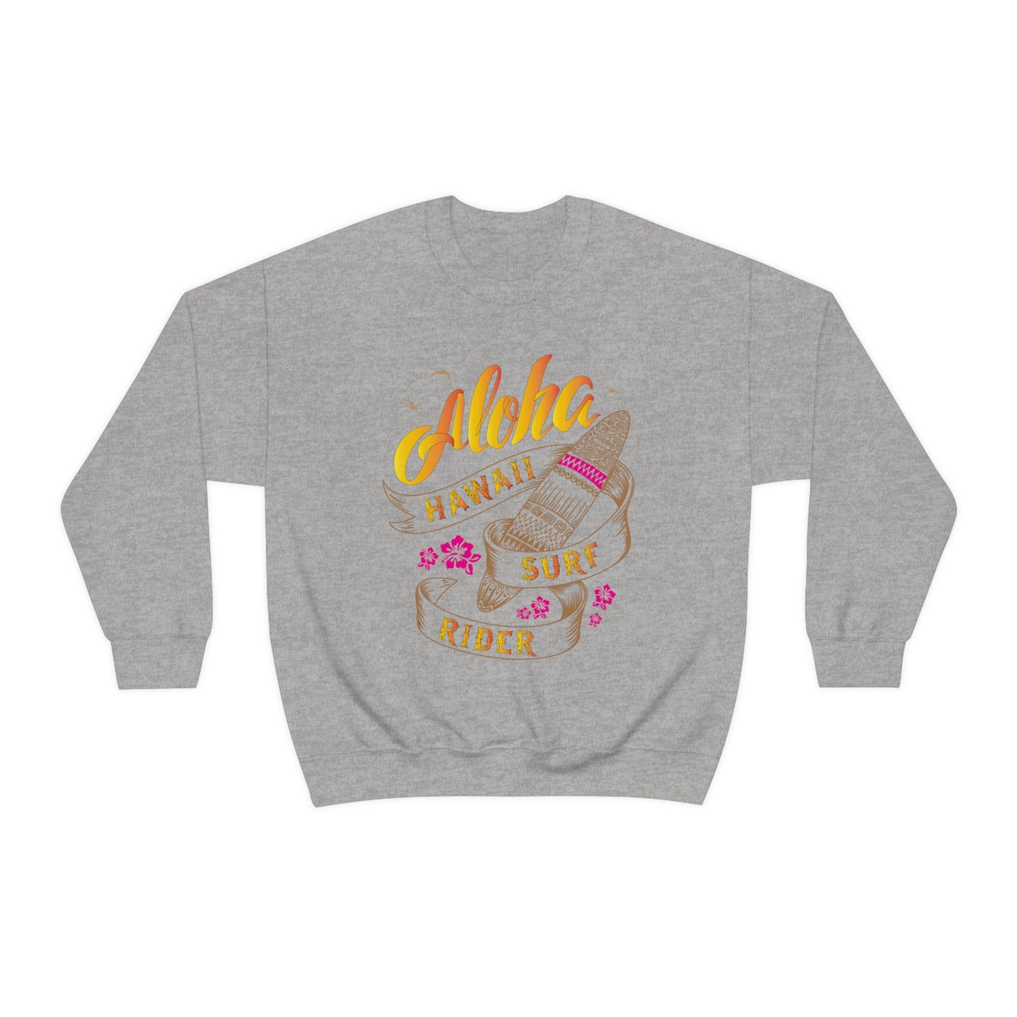 Aloha Hawaii Surf Rider Crewneck Sweatshirt