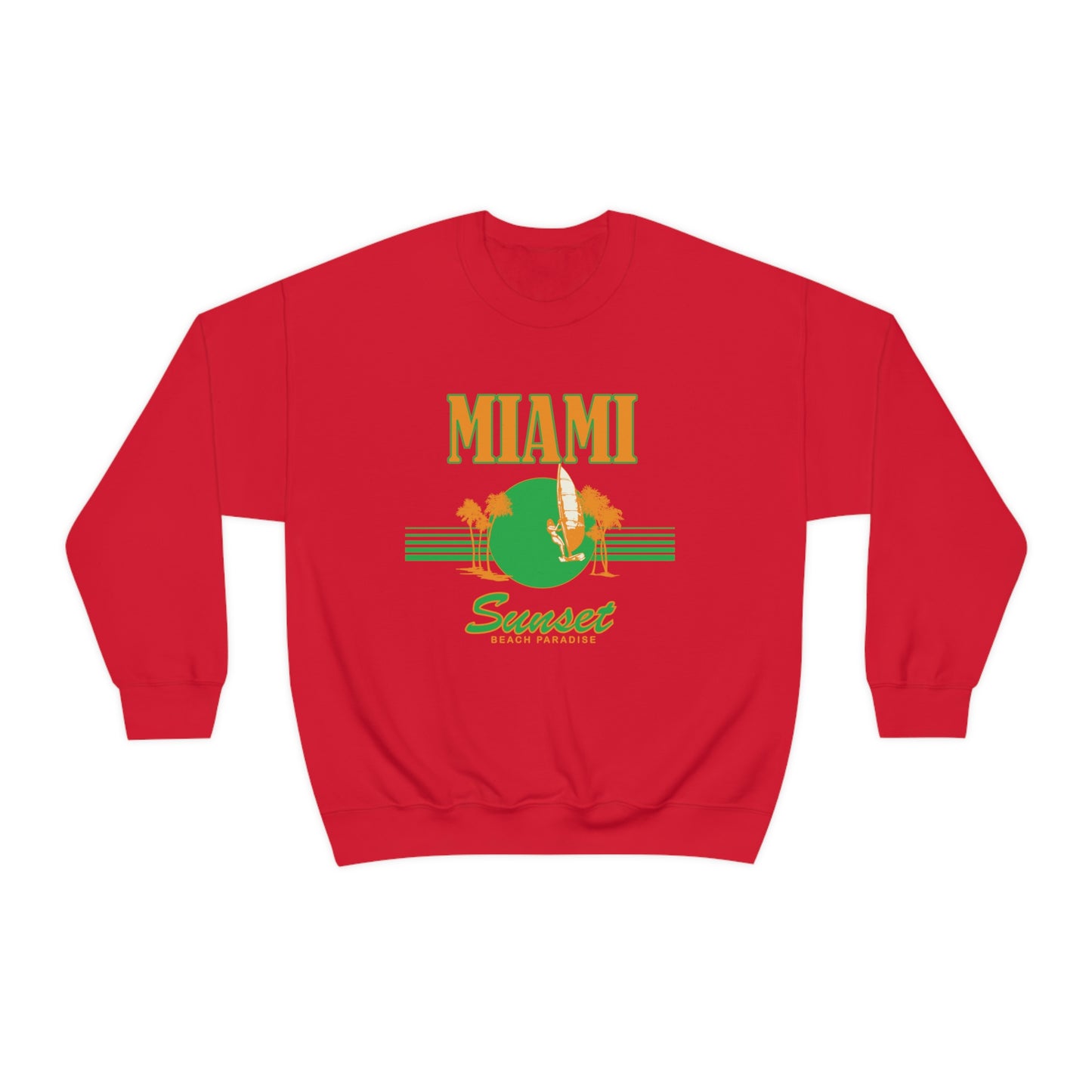 Miami Sunset Beach Paradise Crewneck Sweatshirt