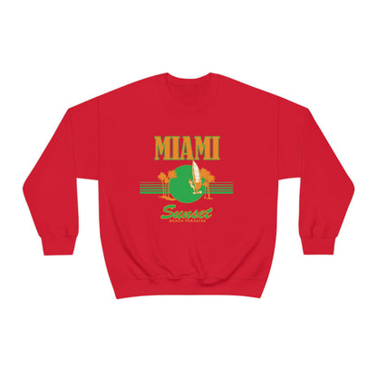 Miami Sunset Beach Paradise Crewneck Sweatshirt