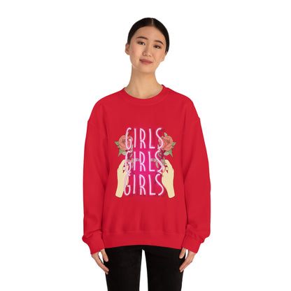 Girls Girls Girls Crewneck Sweatshirt