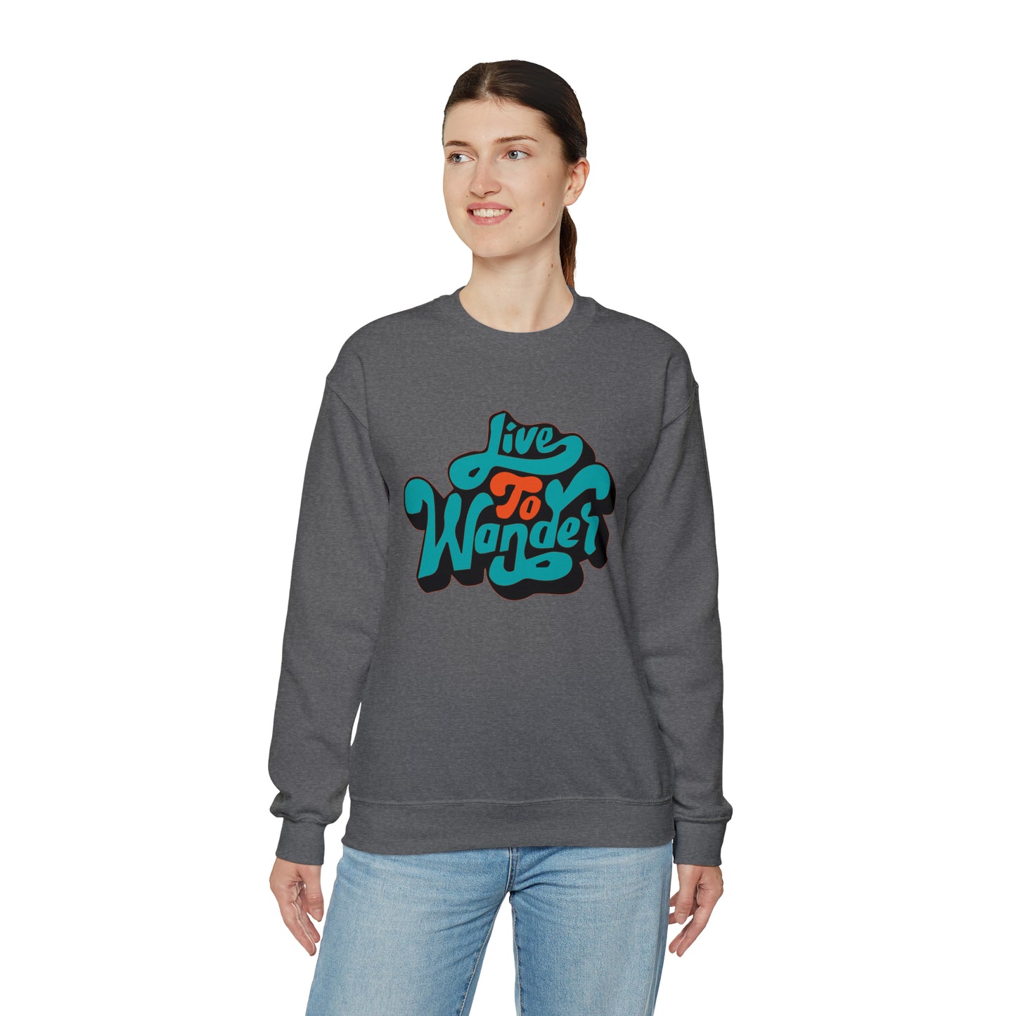 Live to wonder vintage Crewneck Sweatshirt