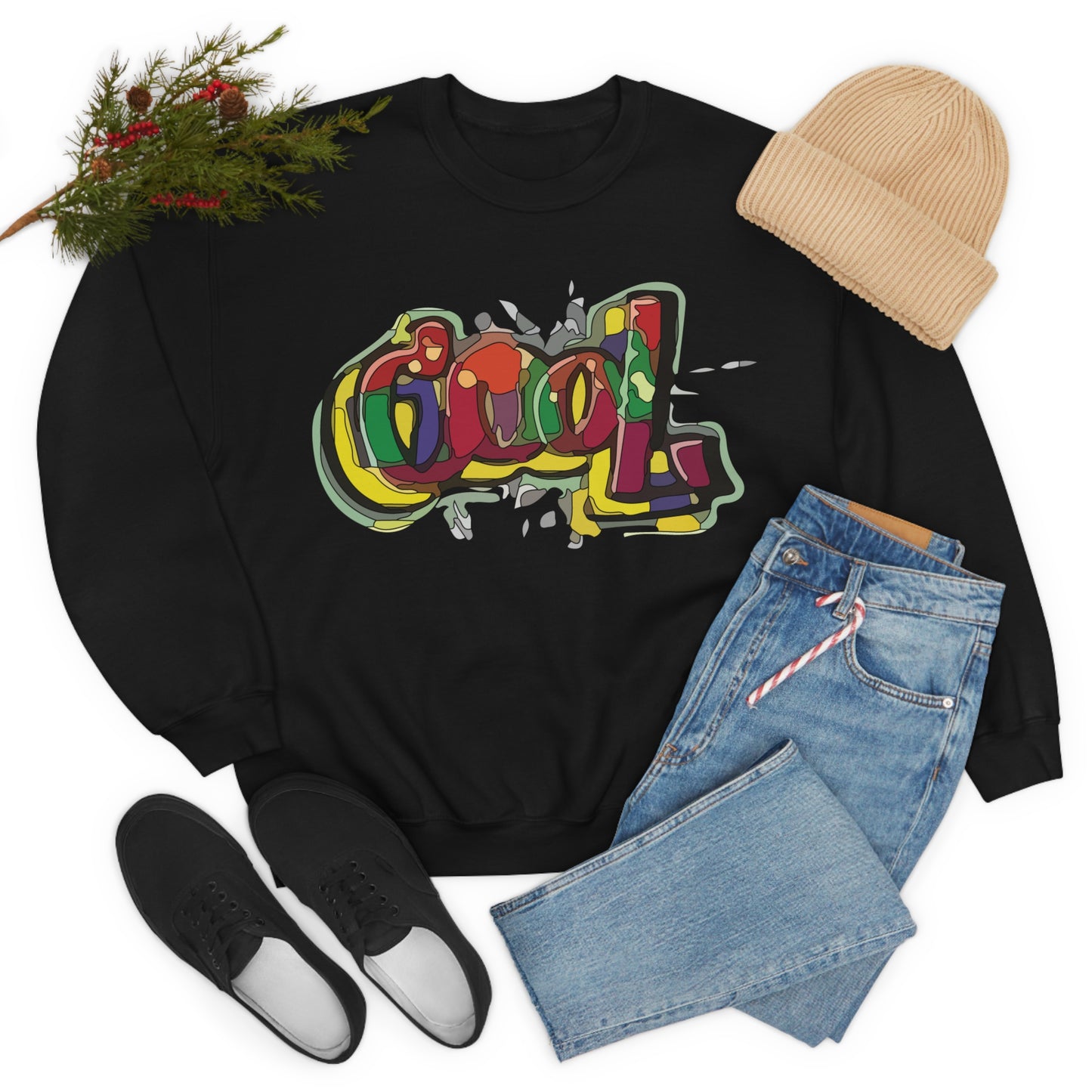 Colorful Cool graffiti Crewneck Sweatshirt