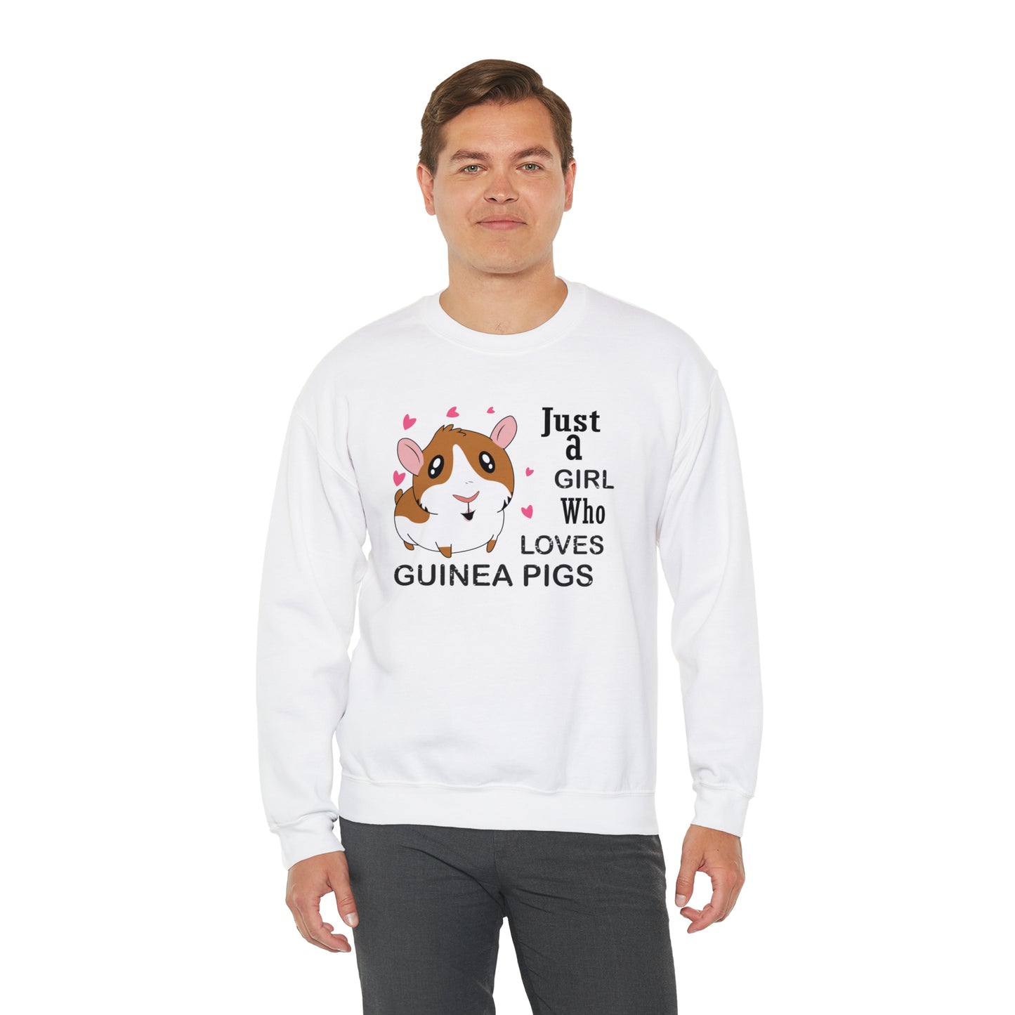 A girl who loves guinea pigs Crewneck Sweatshirt