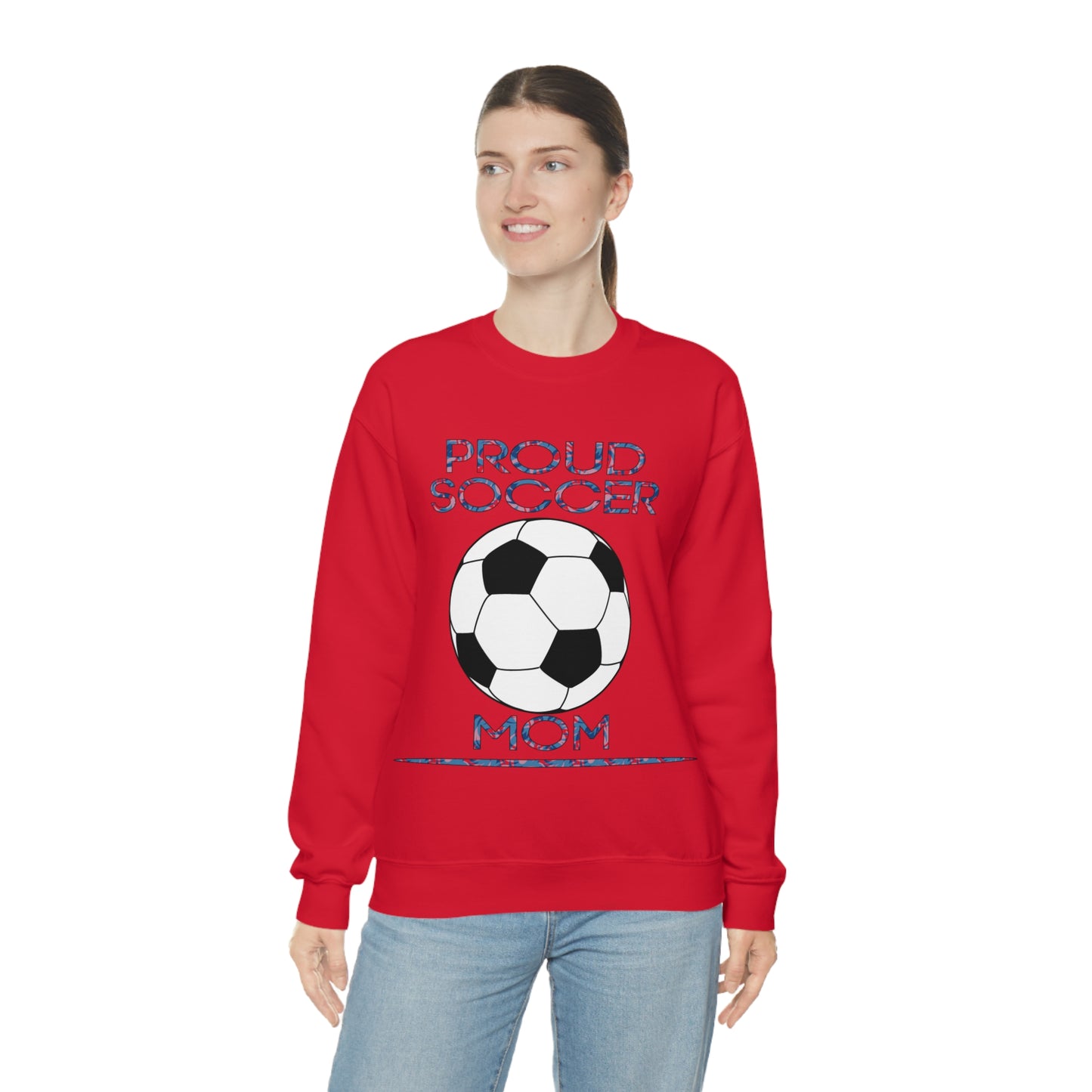 Proud-Soccer mom Crewneck Sweatshirt