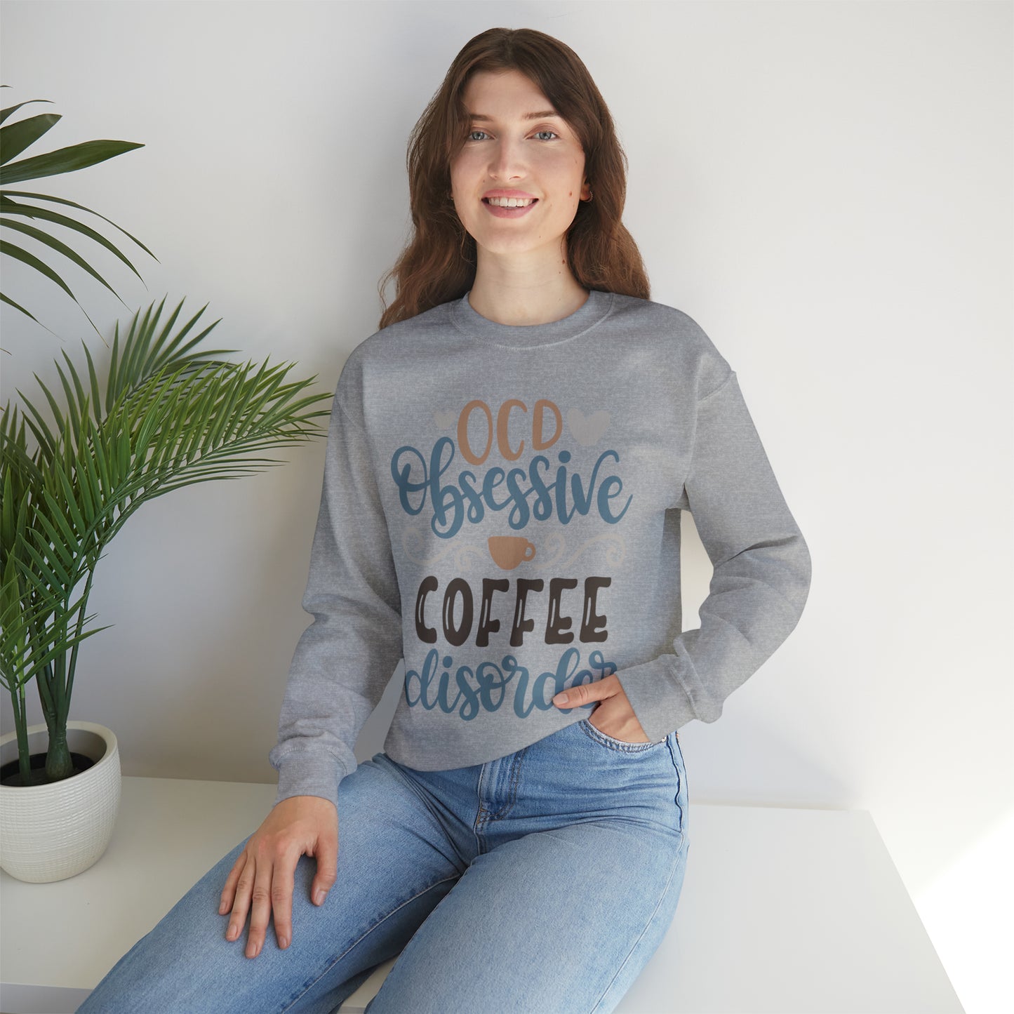 OCD_Obessive_coffee_disorder Crewneck Sweatshirt