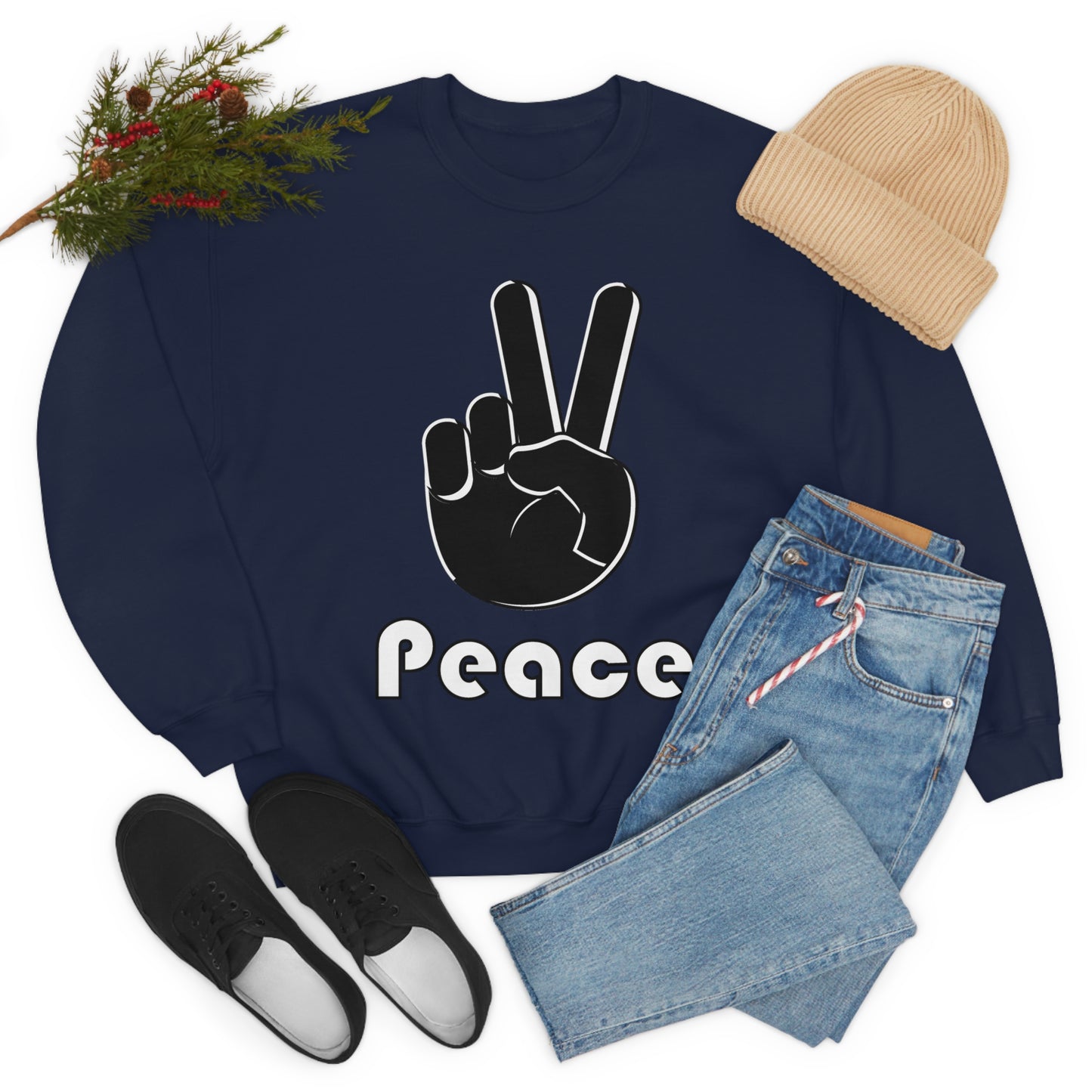 Peace Hand Crewneck Sweatshirt