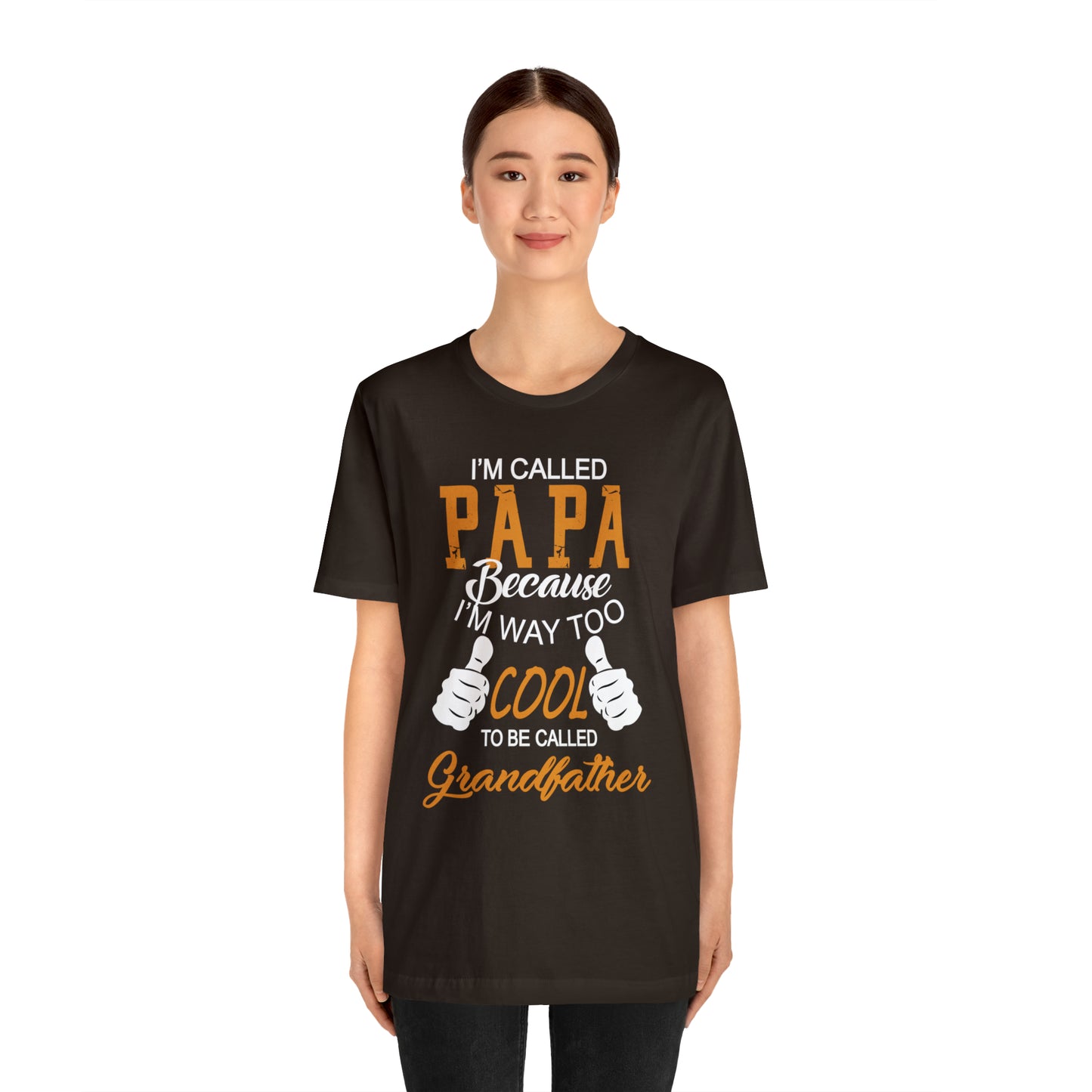 Papa Way 2 Cool to Be Called Grandfather T-Shirt