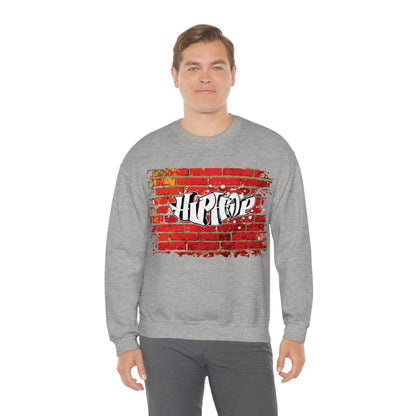 Hip Hop graffiti on the wall Crewneck Sweatshirt