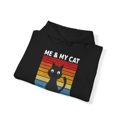 Me and my cat talk about you vintage Hoodie