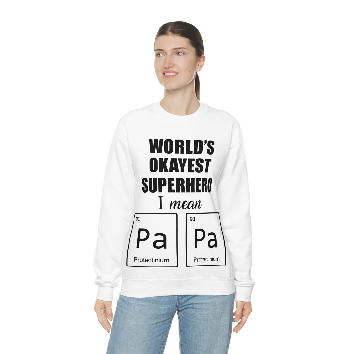 World Okayest Superhero Crewneck Sweatshirt