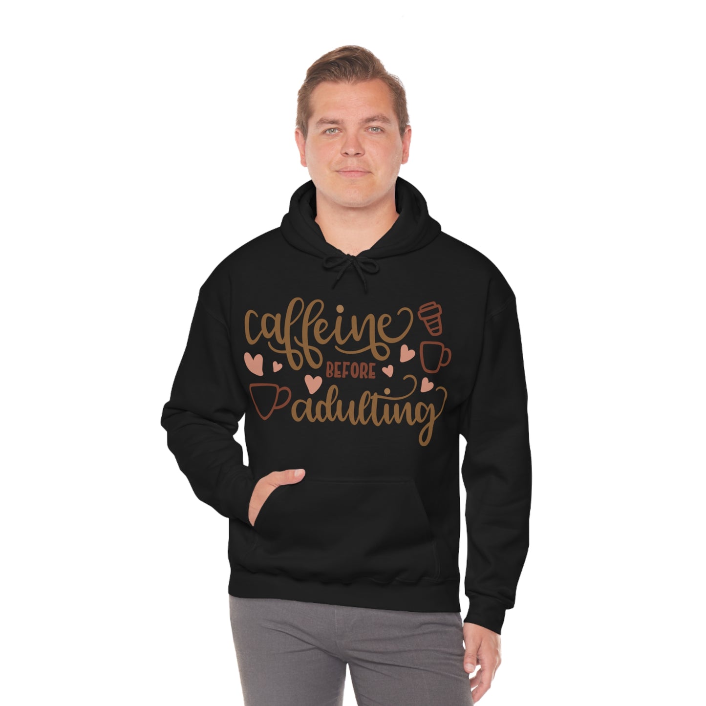 Caffeine before adulting Hoodie