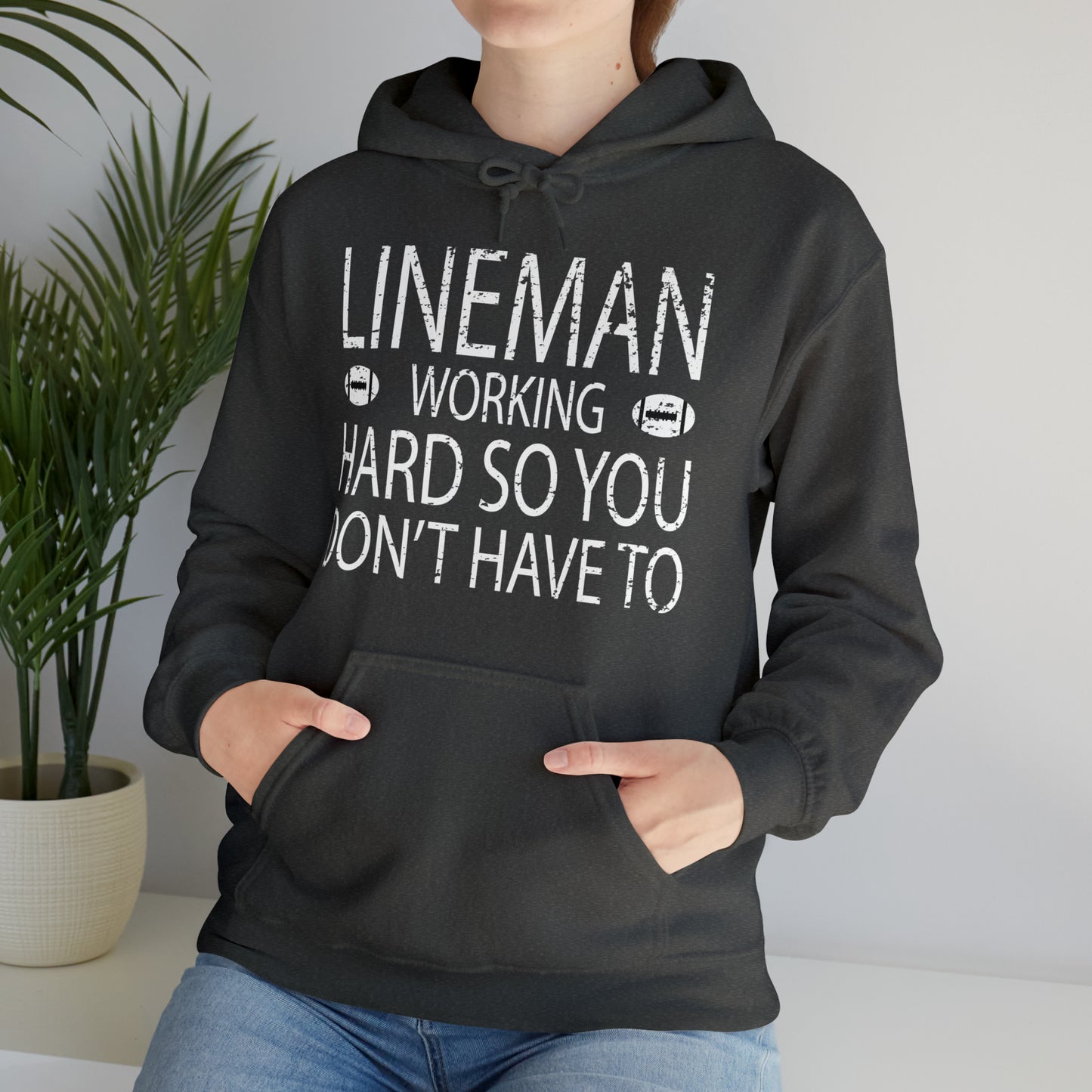 Lineman working hard Hoodie