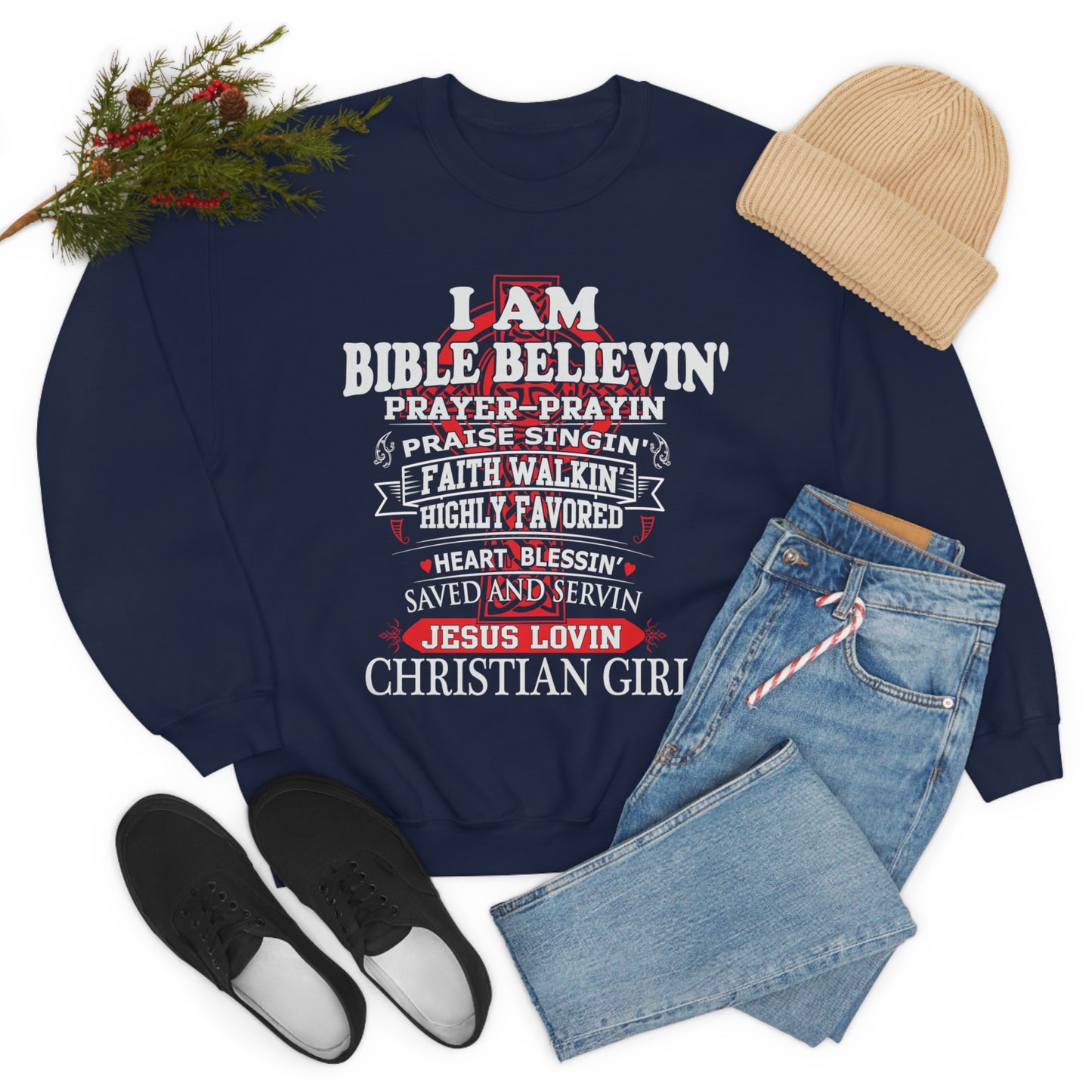 I Am a Christian Girl Crewneck Sweatshirt