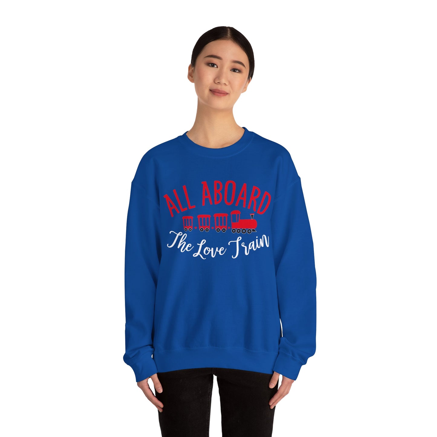 All-Aboard-The-Love-Train Crewneck Sweatshirt