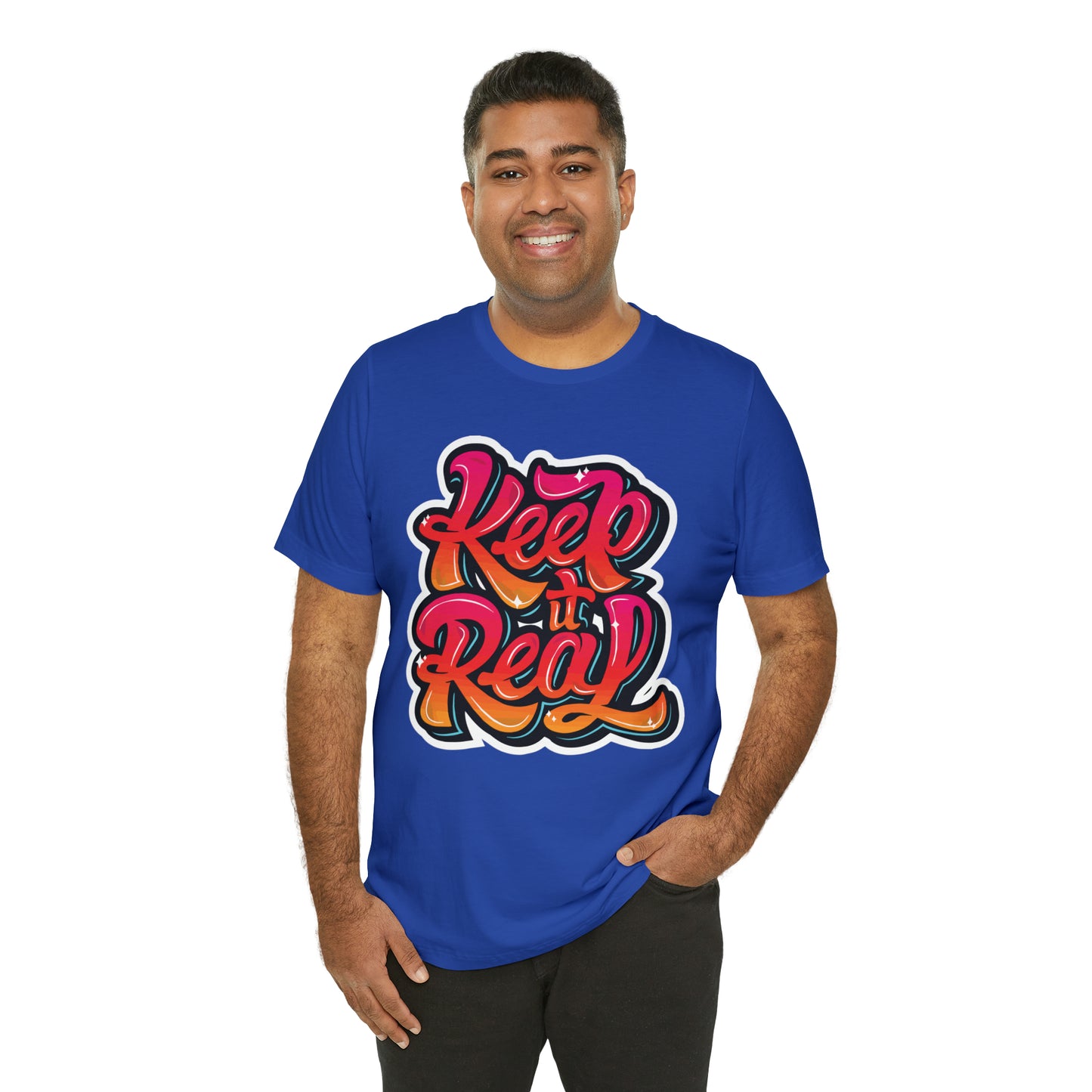 Keep it real colorful graffiti logo T-Shirt