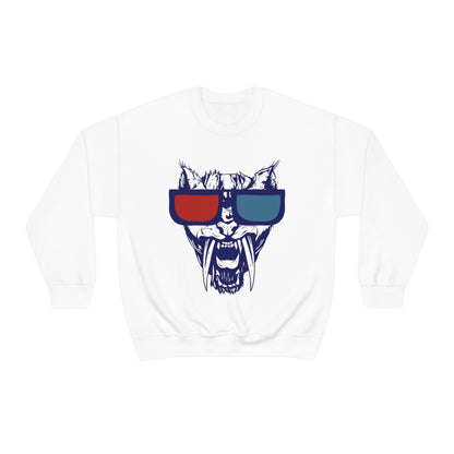 3D Glasses Tiger Crewneck Sweatshirt